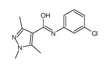 N-(3-chlorophenyl)-1,3,5-trimethylpyrazole-4-carboxamide Structure