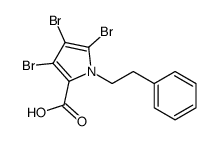 3,4,5-tribromo-1-(2-phenylethyl)pyrrole-2-carboxylic acid结构式