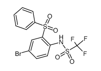 N-(2-Benzenesulfonyl-4-bromo-phenyl)-C,C,C-trifluoro-methanesulfonamide结构式