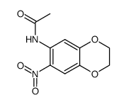 6-acetamido-7-nitro-2,3-dihydro-1,4-benzodioxine结构式