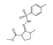 methyl 3-methyl-2-(2-tosylhydrazono)cyclopentane-1-carboxylate Structure