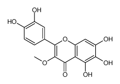 2-(3,4-dihydroxyphenyl)-5,6,7-trihydroxy-3-methoxychromen-4-one Structure