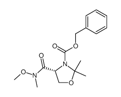 (R)-BENZYL 4-(N-METHOXY-N-METHYLCARBAMOYL)-2,2-DIMETHYLOXAZOLIDINE-3-CARBOXYLATE Structure