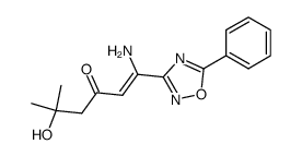 1-amino-5-hydroxy-5-methyl-1-(5-phenyl-[1,2,4]oxadiazol-3-yl)-hex-1-en-3-one结构式