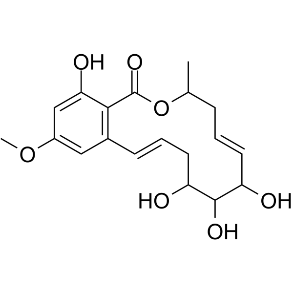 5,6,7,15-tetrahydroxy-17-methoxy-11-methyl-12-oxabicyclo[12.4.0]octadeca-1(14),2,8,15,17-pentaen-13-one picture