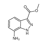 1H-Indazole-3-carboxylicacid,7-amino-,methylester(9CI)结构式