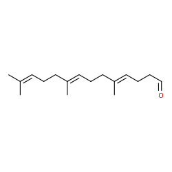 5,9,13-Trimethyl-4,8,12-tetradecatrienal Structure