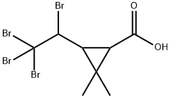 3-(1,2,2,2-四溴乙基)-2,2-二甲基环丙烷羧酸结构式