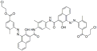 bis(2-chloroethyl) 3,3'-[(2,5-dimethyl-p-phenylene)bis[iminocarbonyl(2-hydroxy-1,3-naphthylene)azo]]di-p-toluate picture