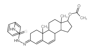 [(3Z)-10,13-dimethyl-3-(phenylthiocarbamoylhydrazinylidene)-1,2,8,9,11,12,14,15,16,17-decahydrocyclopenta[a]phenanthren-17-yl] acetate Structure