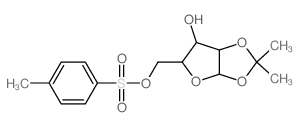 1,2-O-(1-methylethylidene)-5-O-[(4-methylphenyl)sulfonyl]pentofuranose结构式