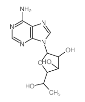 2-(6-aminopurin-9-yl)-5-(1-hydroxyethyl)oxolane-3,4-diol结构式