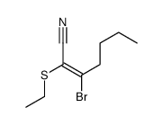 3-bromo-2-ethylsulfanylhept-2-enenitrile Structure