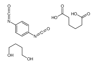 己二酸与1,4-丁二醇和1,4-二异氰酸根合苯的聚合物结构式