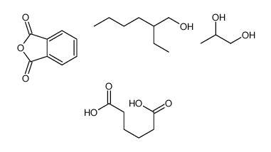 己二酸与1,3-异苯丙呋喃二酮、1,2-丙二醇和2-乙基己酯的聚合物结构式