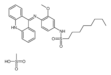 acridin-9-yl-[2-methoxy-4-(octylsulfonylamino)phenyl]azanium,methanesulfonate Structure
