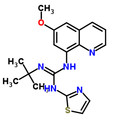 2-tert-butyl-1-(6-methoxyquinolin-8-yl)-3-(1,3-thiazol-2-yl)guanidine Structure