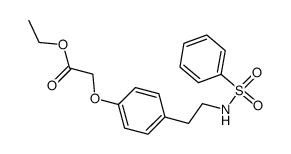 ethyl 4-[2-(benzenesulphonylamino)-ethyl]-phenoxyacetate Structure