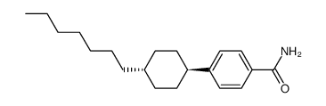 p-(trans-4-n-Heptylcyclohexyl)benzamid结构式