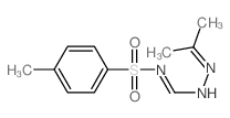 N-(4-methylphenyl)sulfonyl-N-(propan-2-ylideneamino)methanimidamide结构式