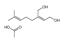 acetic acid,2-(4-methylpent-3-enyl)but-2-ene-1,4-diol结构式