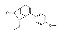 2-(4-methoxyphenyl)-7-(methylthio)bicyclo[3.2.1]oct-2-en-6-one Structure