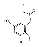 Benzeneacetic acid, 2-ethyl-3,5-dihydroxy-, methyl ester (9CI)结构式
