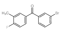 3-溴-4-氟-3-甲基苯甲酮结构式