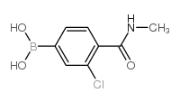 3-氯-4-(N-甲基氨甲酰基)苯基硼酸结构式