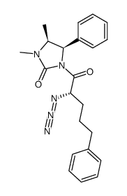 (4S,5R)-1-((S)-2-azido-5-phenylpentanoyl)-3,4-dimethyl-5-phenylimidazolidin-2-one结构式