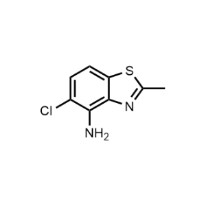 5-氯-2-甲基苯并[d]噻唑-4-胺结构式