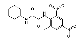 N-cyclohexyl-N'-(2-methyl-4,6-dinitro-phenyl)-oxalamide结构式