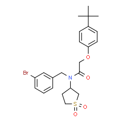 N-(3-bromobenzyl)-2-(4-tert-butylphenoxy)-N-(1,1-dioxidotetrahydro-3-thienyl)acetamide Structure