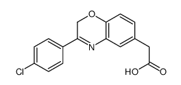 2-[3-(4-chlorophenyl)-2H-1,4-benzoxazin-6-yl]acetic acid Structure