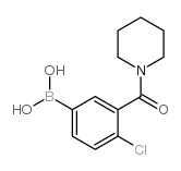 4-氯-3-(哌啶-1-羰基)苯基硼酸结构式