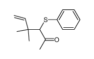 4,4-dimethyl-3-phenylthiohex-5-en-2-one结构式
