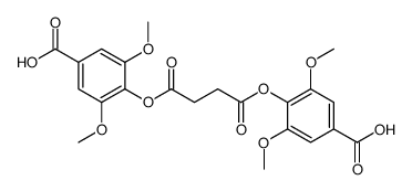 4-[4-(4-carboxy-2,6-dimethoxyphenoxy)-4-oxobutanoyl]oxy-3,5-dimethoxybenzoic acid结构式