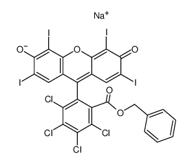 Rose Bengal benzyl ester, monosodium salt Structure