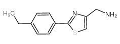 2-(4-乙基苯基)-4-噻唑甲胺结构式
