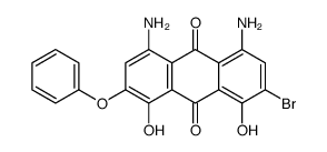 4,5-diamino-2-bromo-1,8-dihydroxy-7-phenoxyanthracene-9,10-dione结构式