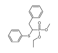 [2-[ethoxy(methoxy)phosphoryl]-2-phenylsulfanylethyl]benzene Structure