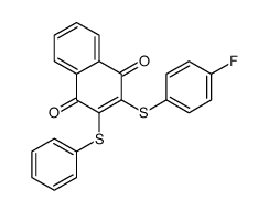 2-(4-fluorophenyl)sulfanyl-3-phenylsulfanylnaphthalene-1,4-dione结构式