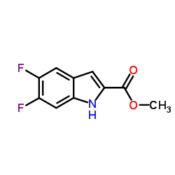 5,6-Difluoro-2-indole carboxylic acid Methyl ester结构式