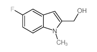 (5-Fluoro-1-methyl-1H-indol-2-yl)methanol结构式
