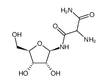 2-amino-N-(β-D-ribofuranosyl)malondiamide结构式