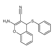 2-amino-4-phenylsulfanyl-4H-chromene-3-carbonitrile结构式