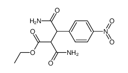 *2,3-Dicarbamoyl-3-(4-nitro-phenyl)-propionsaeure-aethylester Structure