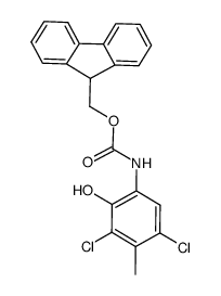 9-fluorenylmethyl 3,5-dichloro-2-hydroxy-4-methylphenylcarbamate结构式