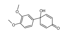 4-(3,4-dimethoxyphenyl)-4-hydroxycyclohexa-2,5-dien-1-one结构式