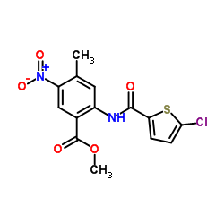 Methyl 2-{[(5-chloro-2-thienyl)carbonyl]amino}-4-methyl-5-nitrobenzoate Structure